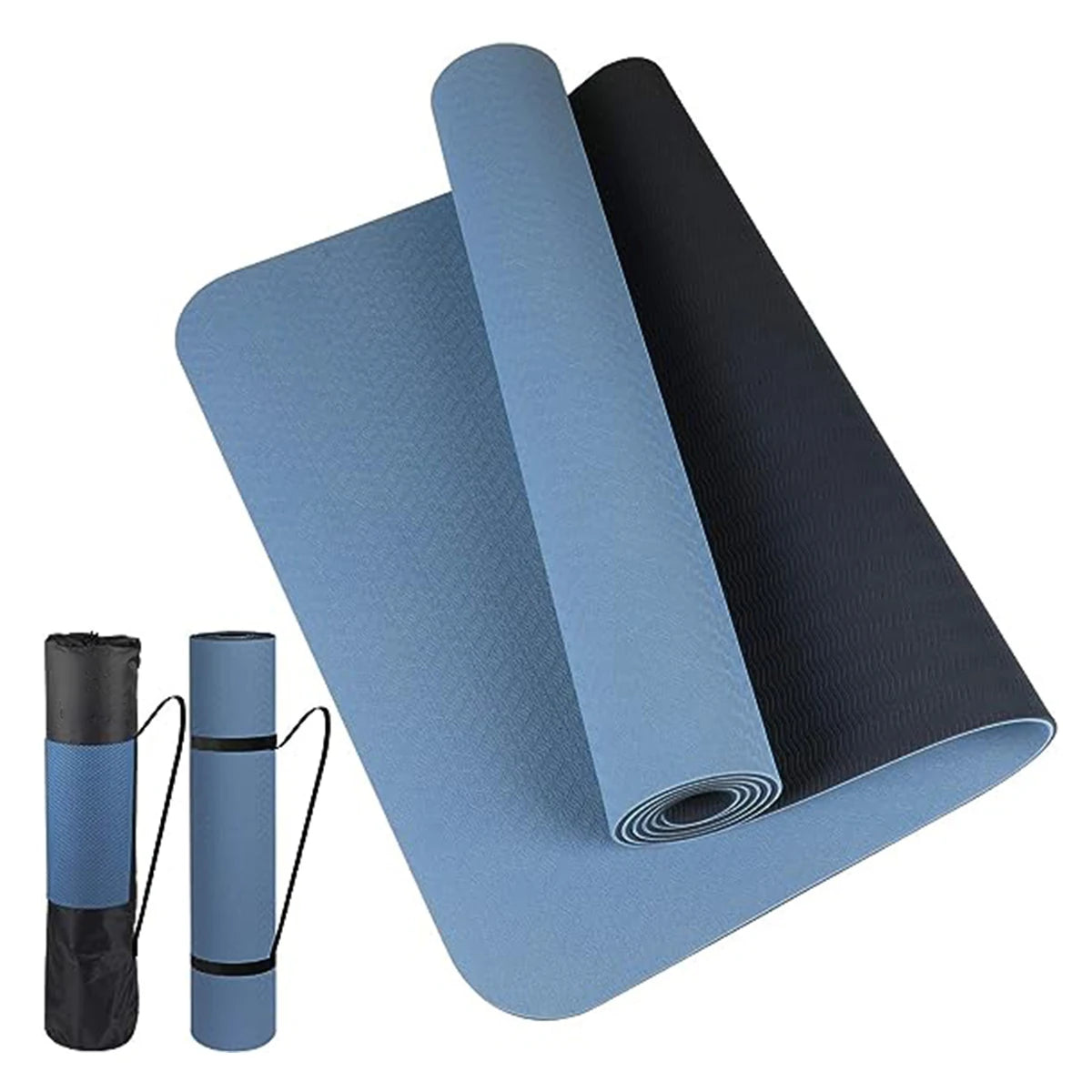 Thick Two-Color, Non-Slippery TPE Yoga Mat, High Quality Movement for Fitness Fitness in the Home of the Tasteless Pad180 * 57Cm Premium Two-Tone TPE Yoga Mat – Non-Slip & Extra Thick